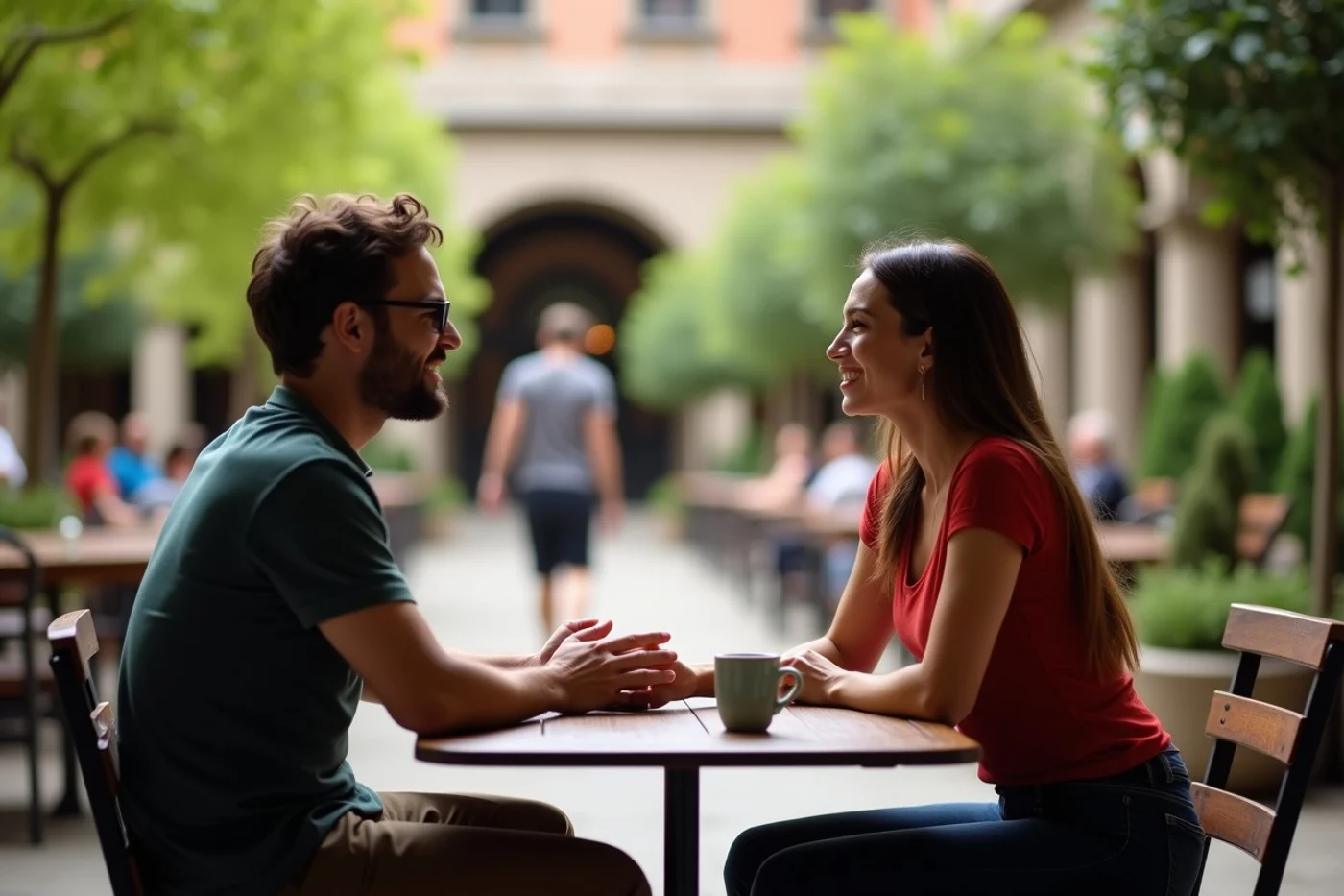 First-date parenting talk works best as context, not a biography - supporting editorial photograph