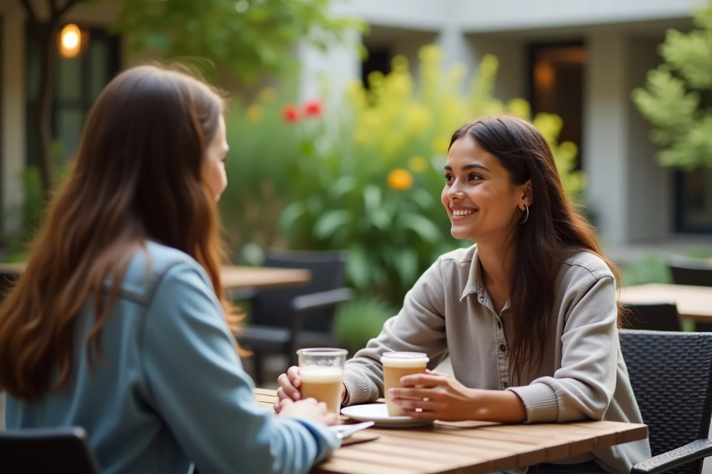 On a first date, respond to interest without turning it into a family briefing - supporting editorial photograph